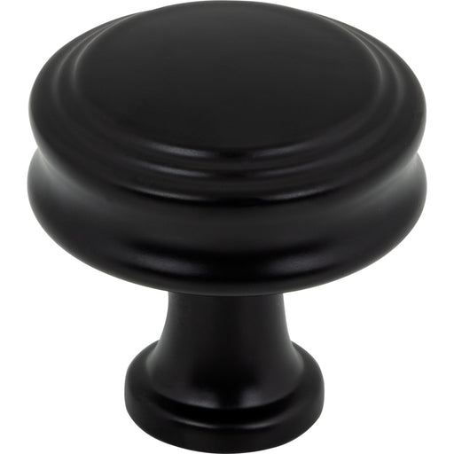 Top Knobs TK3190BLK Coddington 1 1/4" Length Round Knob Flat Black - KnobDepot