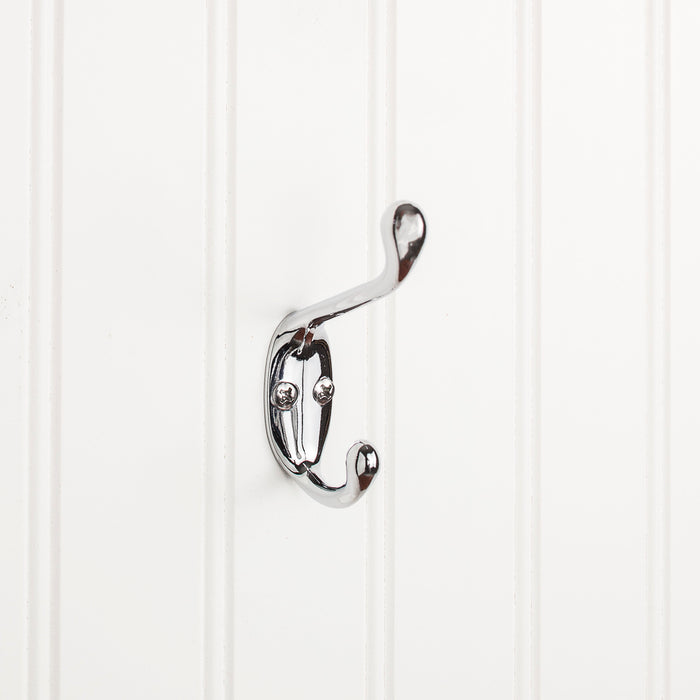 Elements YD40-337PC Wall Double Hook Polished Chrome