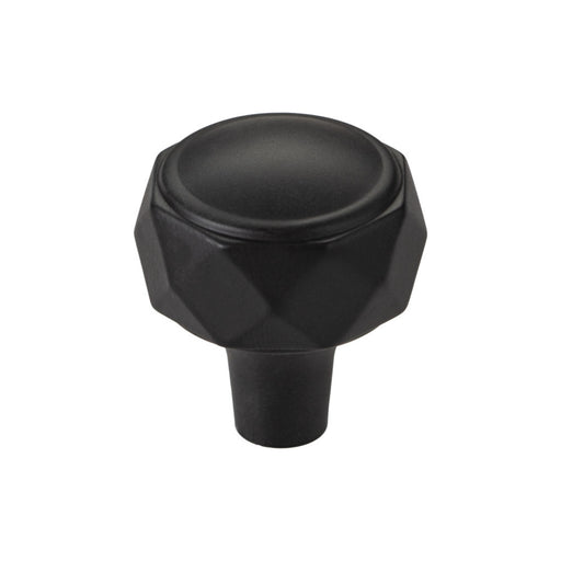 Top Knobs TK3080BLK Kingsmill 1 1/4" Diameter Geometric Knob Flat Black - KnobDepot