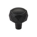 Top Knobs TK3080BLK Kingsmill 1 1/4" Diameter Geometric Knob Flat Black - KnobDepot