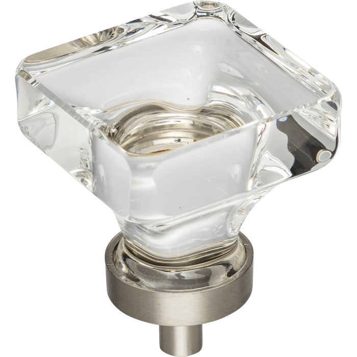 Jeffrey Alexander G140L-SN Harlow 1-3/8" Length Square Knob Satin Nickel