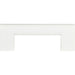 Atlas Homewares A878-WG Round Rail 3in (76mm) Center to Center Bar Pull High White Gloss - KnobDepot