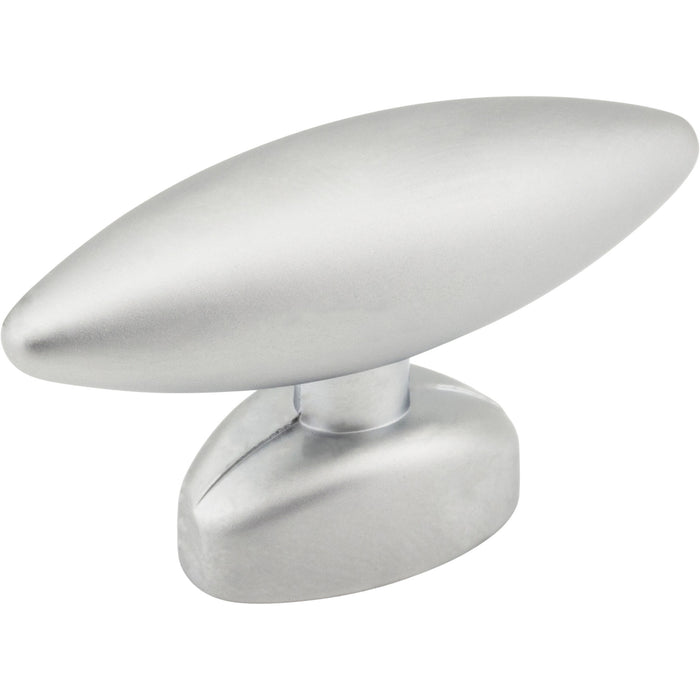 Elements 409222 Verona 1-9/16" Length Oval Knob Matte Silver