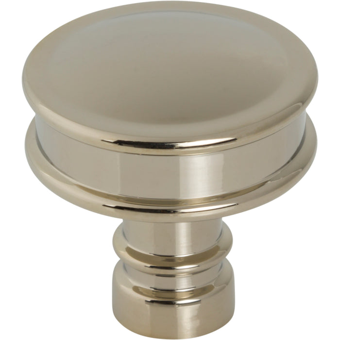 Top Knobs TK3140PN Cranford 1 1/4" Diameter Round Knob Polished Nickel - KnobDepot