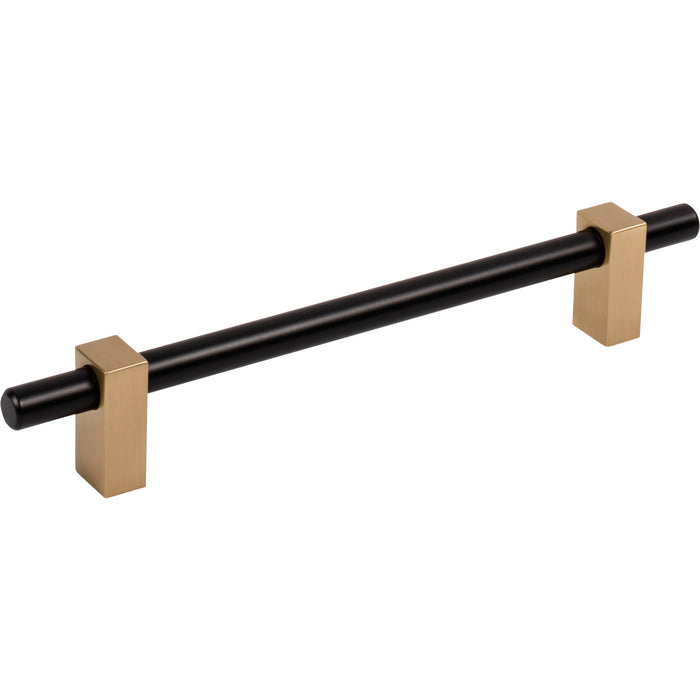 Jeffrey Alexander 478-160MBSBZ Larkin 2 160 mm Center-to-Center Bar Pull Matte Black w/Satin Bronze