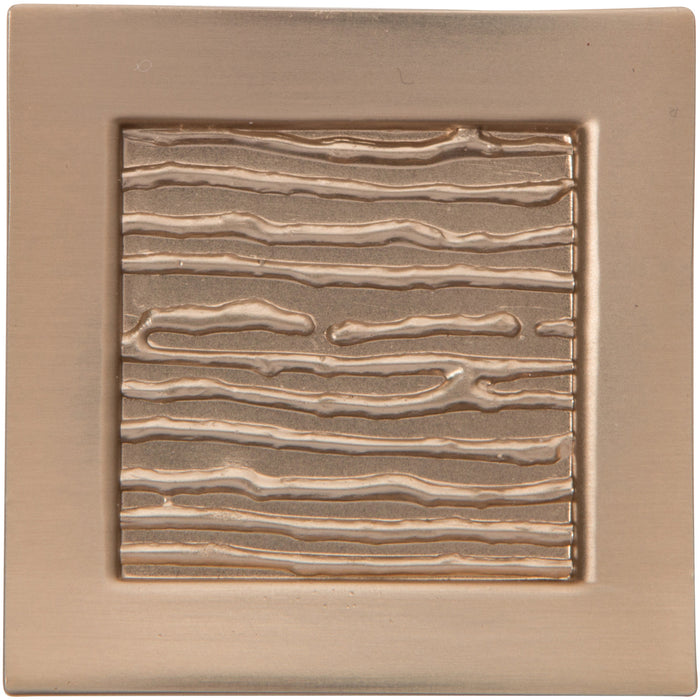 Atlas Homewares 270-CM Primitive 1 1/2in Length Square Knob Champagne