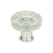 Atlas Homewares 3233-CH Dream Glass Quatrefoil Glass 1 1/2in (38mm) Diameter Round Knob Polished Chrome - KnobDepot