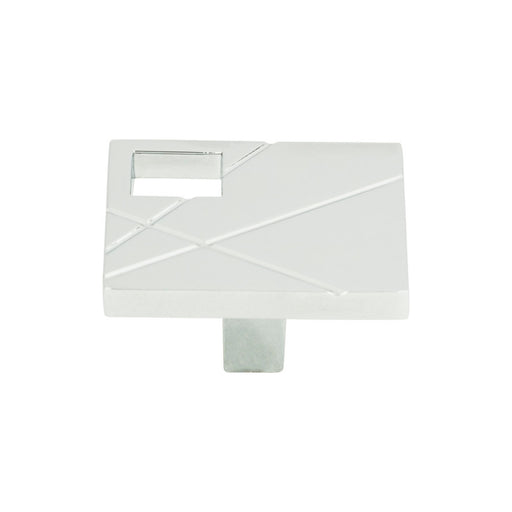 Atlas Homewares 251L-CH Modernist Left 1 1/2in (38mm) Length Square Knob Polished Chrome - KnobDepot