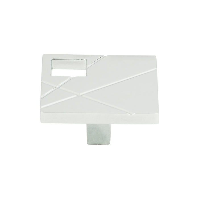 Atlas Homewares 251L-CH Modernist Left 1 1/2in (38mm) Length Square Knob Polished Chrome - KnobDepot