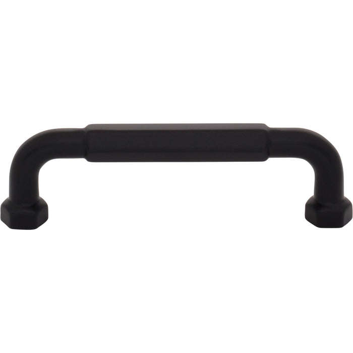Top Knobs TK3201BLK Dustin 3 3/4" Center to Center Bar Pull Flat Black - KnobDepot