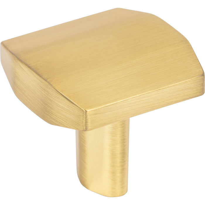 Elements 641BG William 1-1/4" Length Square Knob Brushed Gold