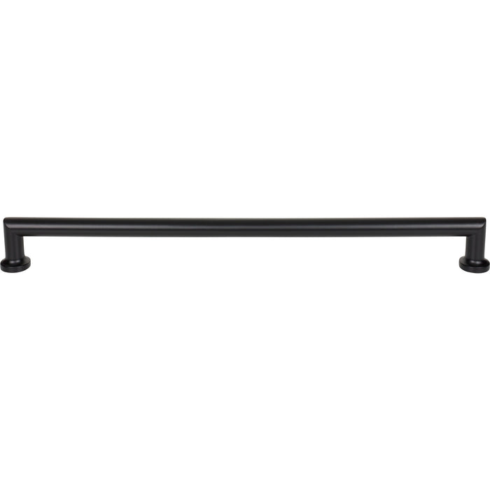 Top Knobs TK3158BLK Morris 18" Center to Center Appliance Pull Flat Black - KnobDepot