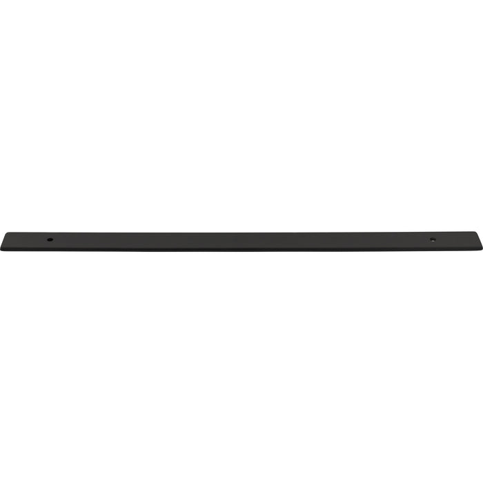 Top Knobs TK3286BLK Radcliffe 12" Center to Center Pull Backplate Flat Black - KnobDepot