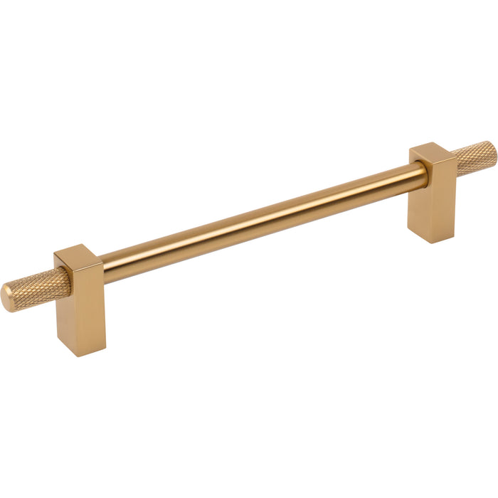 Jeffrey Alexander 698-160SBZ Larkin 4 Knurled Ends 160 mm Center-to-Center Bar Pull Satin Bronze