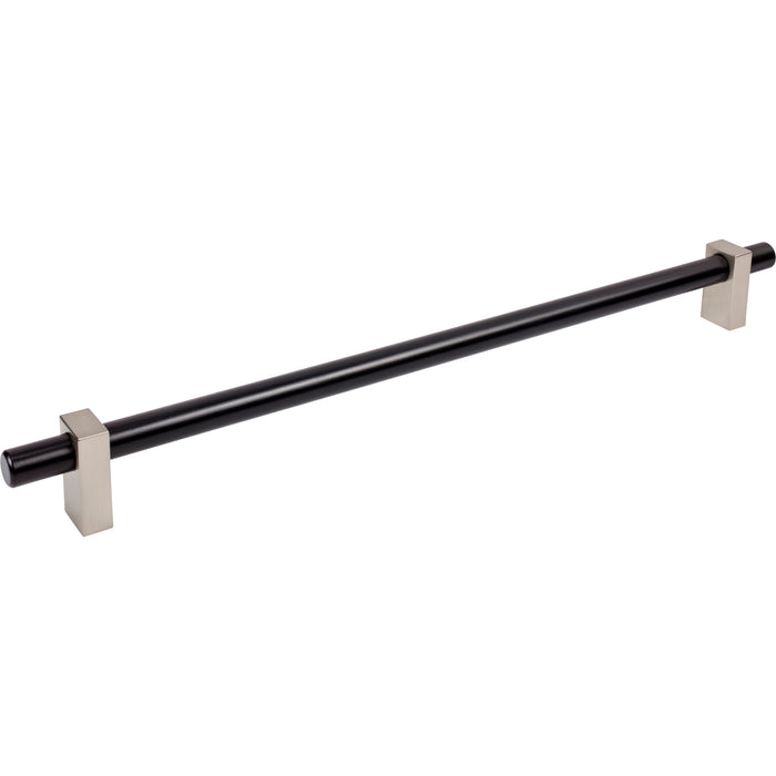 Jeffrey Alexander 478-18MBSN Larkin 2 18" Center-to-Center Appliance Pull Matte Black w/Satin Nickel