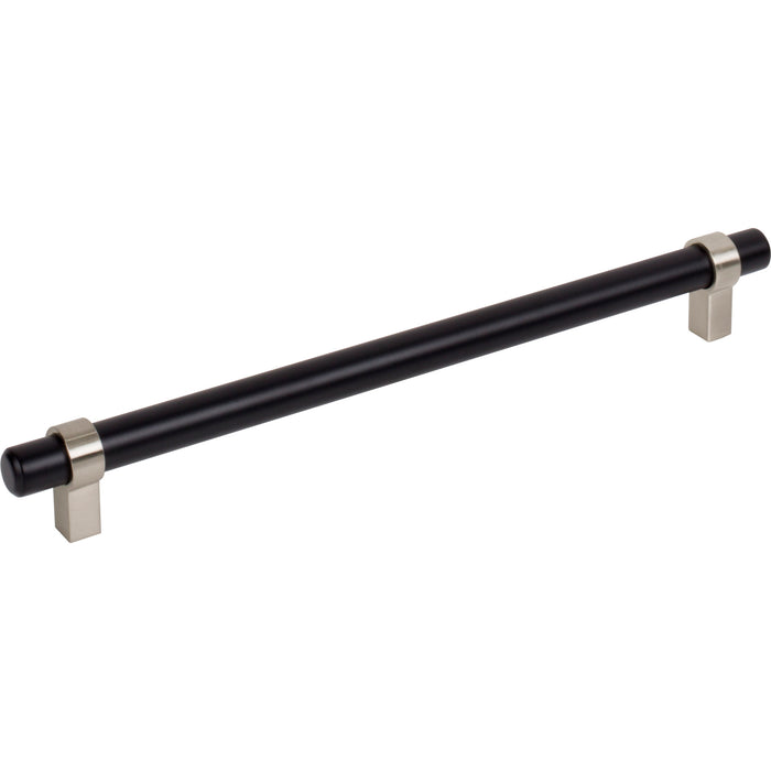 Jeffrey Alexander 5224MBSN Key Grande 224 mm Center-to-Center Bar Pull Matte Black w/Satin Nickel