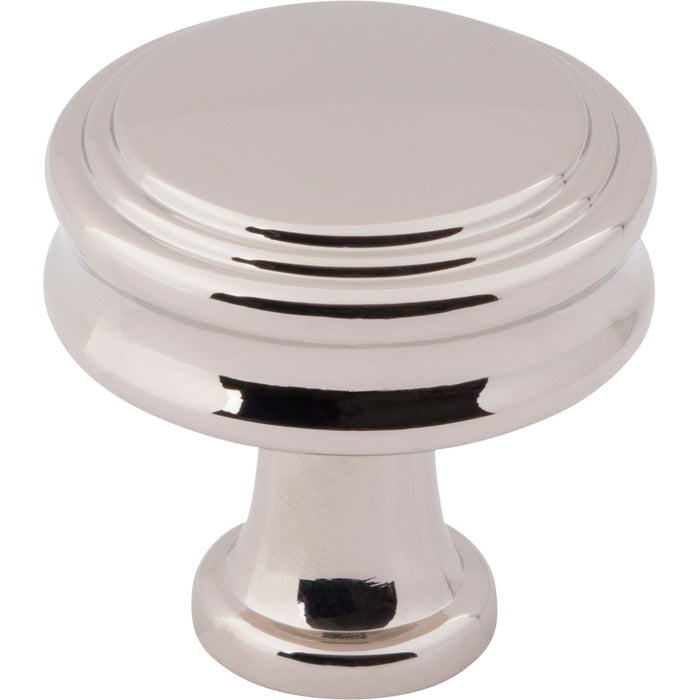 Top Knobs TK3190PN Coddington 1 1/4" Length Round Knob Polished Nickel - KnobDepot
