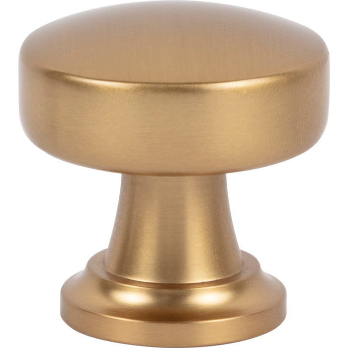 Atlas Homewares 325-WB Browning 1 1/4in Diameter Round Knob Warm Brass