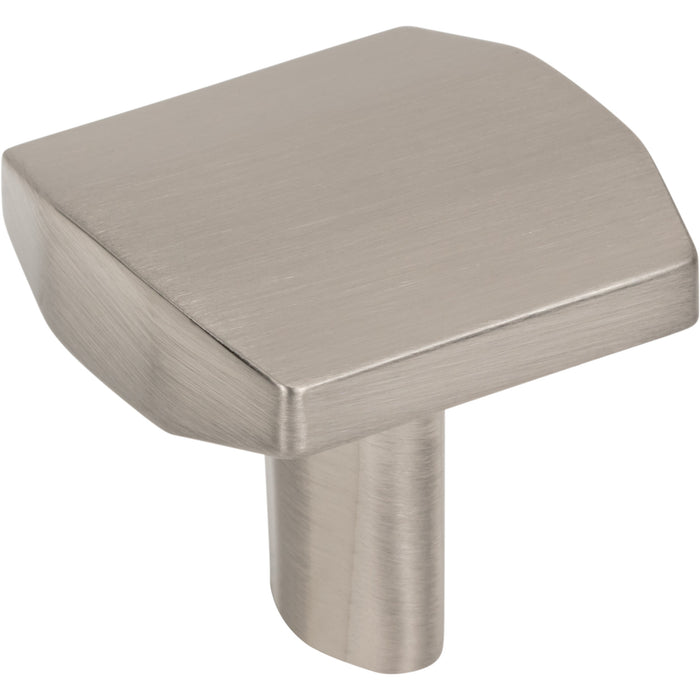 Elements 641SN William 1-1/4" Length Square Knob Satin Nickel