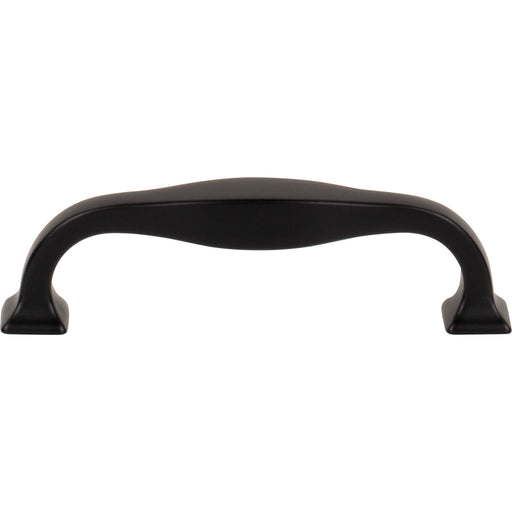 Top Knobs TK722BLK Contour 3 3/4" Center to Center Bar Pull Flat Black - KnobDepot