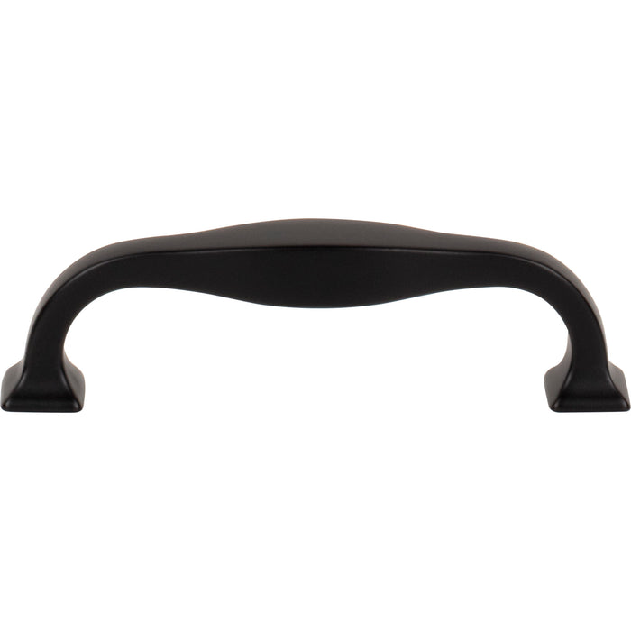 Top Knobs TK722BLK Contour 3 3/4" Center to Center Bar Pull Flat Black - KnobDepot