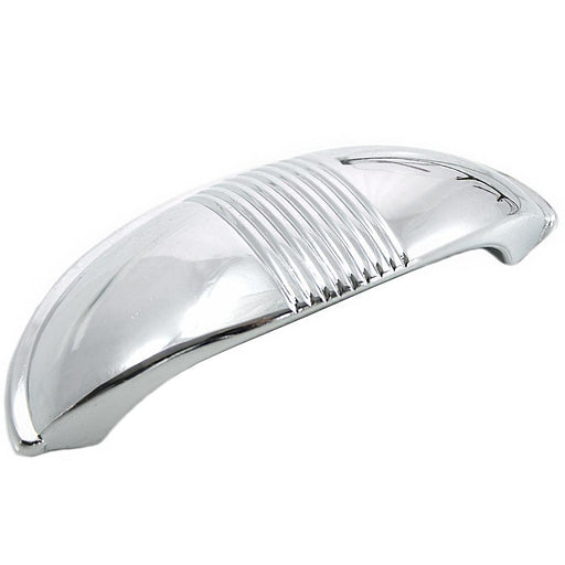 MNG Hardware M-13615 Striped Polished Chrome Cup Pull - Knob Depot