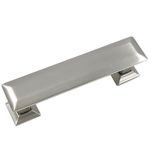 MNG Hardware M-83628 The Poise Collection Satin Nickel Pull with Backplate - Knob Depot