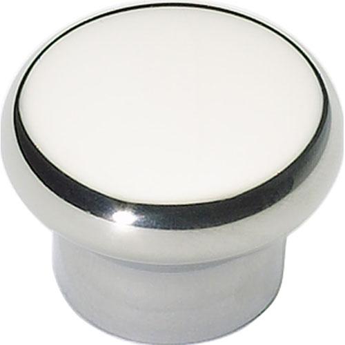 Atlas Homewares AT-A856-PS  Fluted Polished Stainless Steel Round Knob - Knob Depot