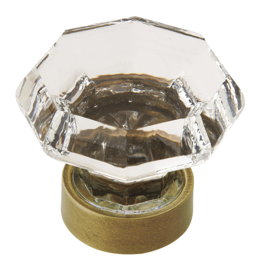 Amerock A-BP55268CGB Traditional Classics Crystal & Gilded Bronze Octagon Knob - Knob Depot