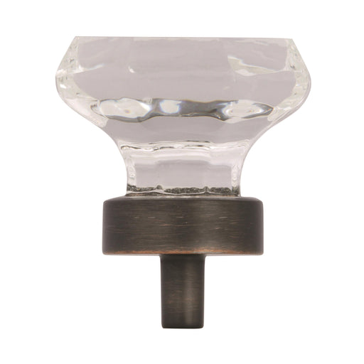 Amerock A-BP55268CORB Traditional Classics Glass & Oil-Rubbed Bronze Octagon Knob - Knob Depot