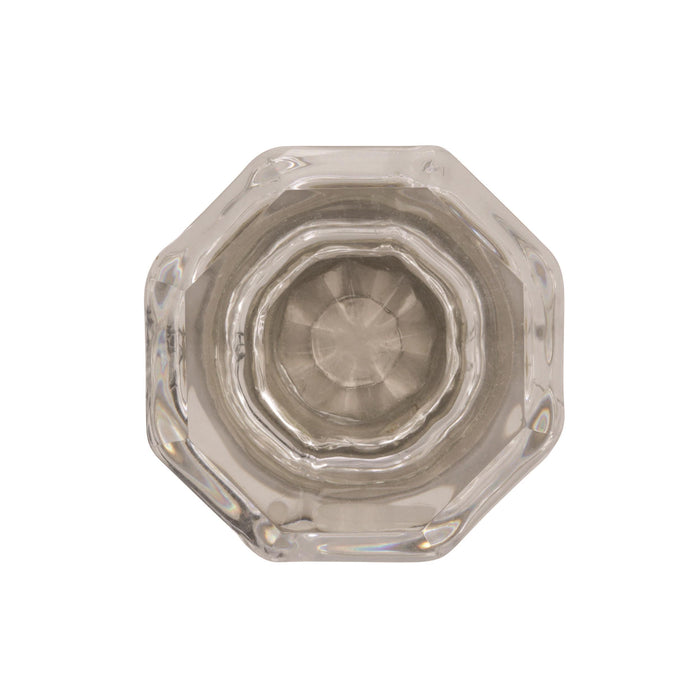 Amerock A-BP55266CG10 Traditional Classics Clear Glass & Satin Nickel Octagon Knob - Knob Depot