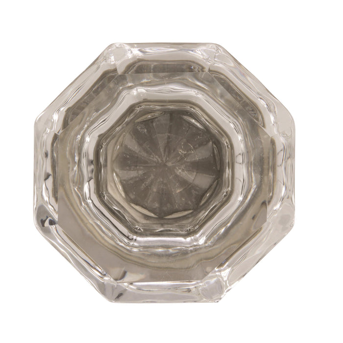 Amerock A-BP55268CG10 Traditional Classics Clear Glass & Satin Nickel Octagon Knob - Knob Depot
