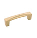 Hickory Hardware H-H076129-FUB Contemporary/Crest Flat Ultra Brass D-Pull - Knob Depot