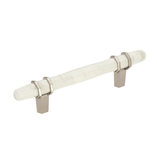 Amerock A-BP36648MWPN Carrione Marble White/Polished Nickel  Bar Pull - Knob Depot