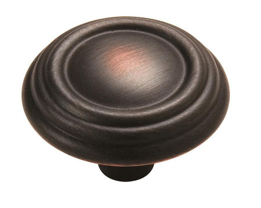 Amerock A-BP1307ORB Brass & Sterling Traditions Oil-Rubbed Bronze Round Knob - Knob Depot