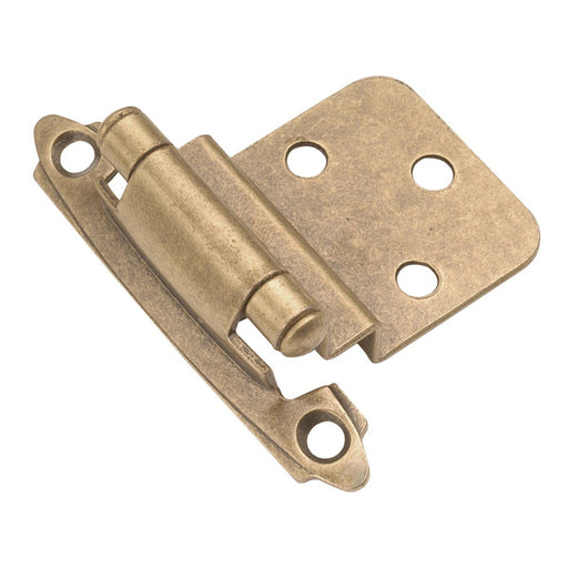 Hickory Hardware H-P143-AB Functional/Surface Self-Closing Antique Brass Hinge - Knob Depot