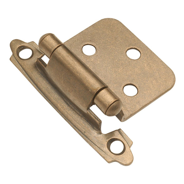 Hickory Hardware H-P144-AB Functional/Surface Self-Closing Antique Brass Hinge - Knob Depot