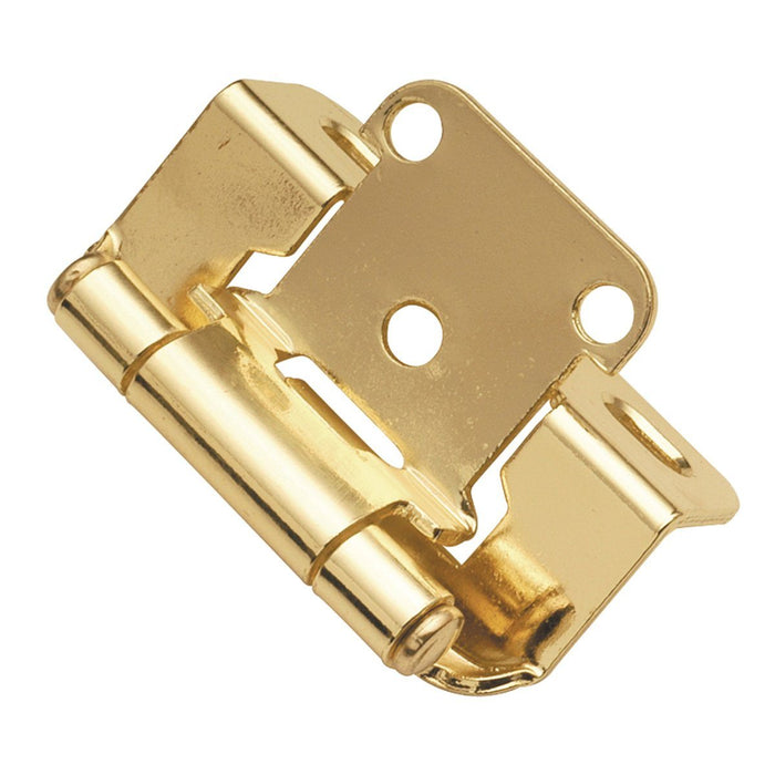 Hickory Hardware H-P2710F-3 Functional/Self-Closing Semi-Concealed Polished Brass Hinge - Knob Depot