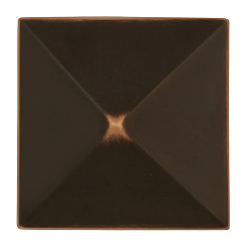 Hickory Hardware H-P3015-OBH Contemporary/Studio Oil Rubbed Bronze Highlighted Pyramid Square Knob - Knob Depot