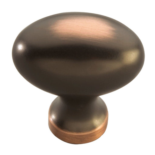 Hickory Hardware H-P3054-OBH Traditional/Williamsburg Oil Rubbed Bronze Highlighted Oval Knob - Knob Depot