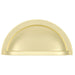 Hickory Hardware H-P3055-PB Traditional/Williamsburg Polished Brass Cup Pull - Knob Depot