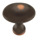 Hickory Hardware H-P3058-OBH Traditional/Williamsburg Oil-Rubbed Bronze Highlighted Oval Knob - Knob Depot