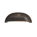 Hickory Hardware H-P3104-OBH Contemporary/Deco Oil Rubbed Bronze Highlighted Cup Pull - Knob Depot
