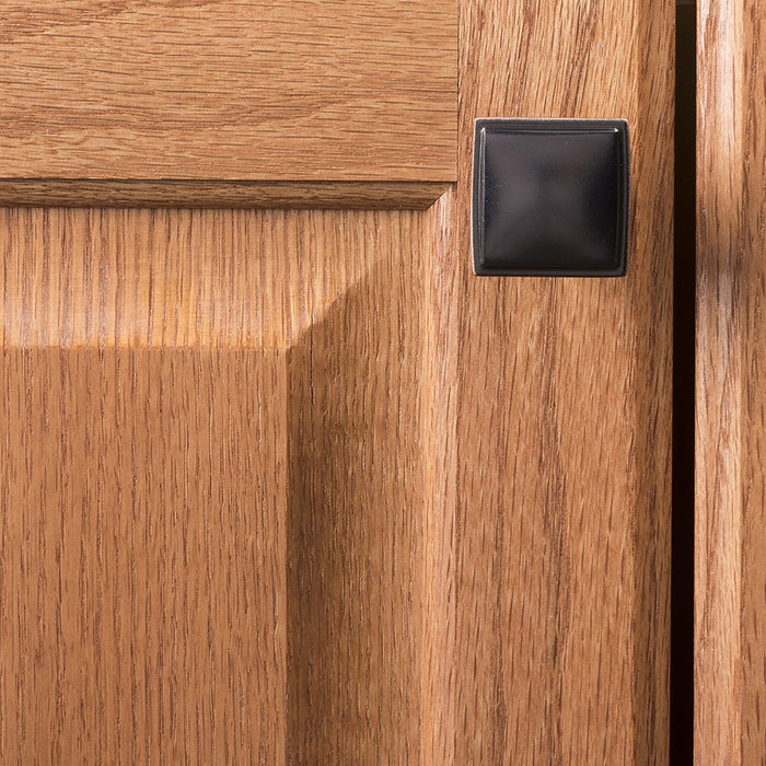 Hickory Hardware H-P3240-OBH Traditional/Bridges Oil-Rubbed Bronze Highlighted Square Knob - Knob Depot