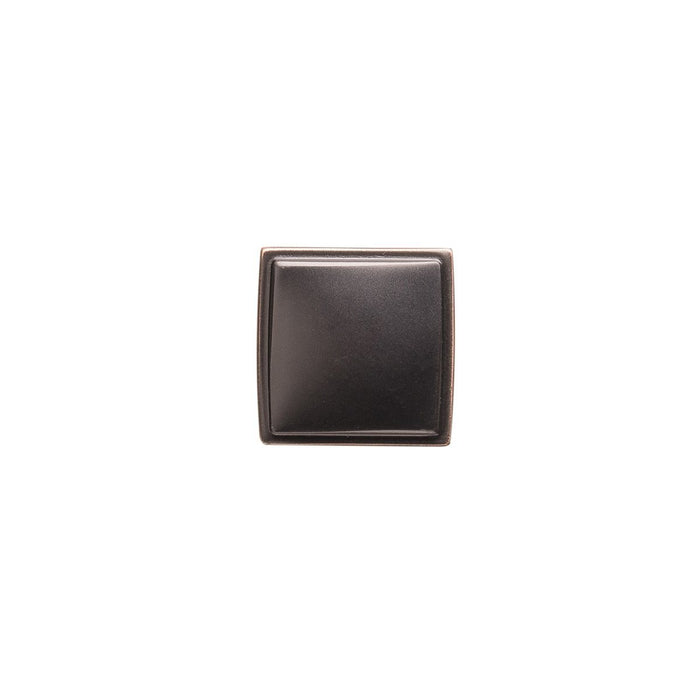 Hickory Hardware H-P3240-OBH Traditional/Bridges Oil-Rubbed Bronze Highlighted Square Knob - Knob Depot