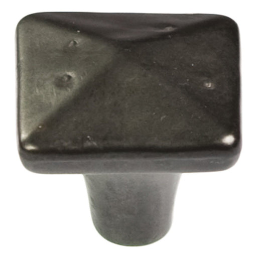 Hickory Hardware H-P3670-BI Casual/Carbonite Black Iron Pyramid Square Knob - Knob Depot
