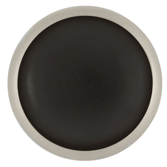Hickory Hardware H-P427-SNB Traditional/Tranquility Satin Nickel & Black Round Knob - Knob Depot