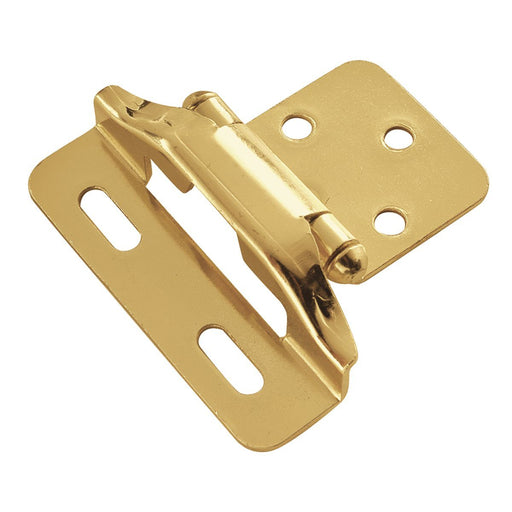 Hickory Hardware H-P60010F-3 Functional/Self-Closing Semi-Concealed Polished Brass Hinge - Knob Depot