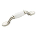 Hickory Hardware H-P744-SNW Traditional/Tranquility Satin Nickel & White Standard Pull - Knob Depot