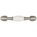 Hickory Hardware H-P744-SNW Traditional/Tranquility Satin Nickel & White Standard Pull - Knob Depot